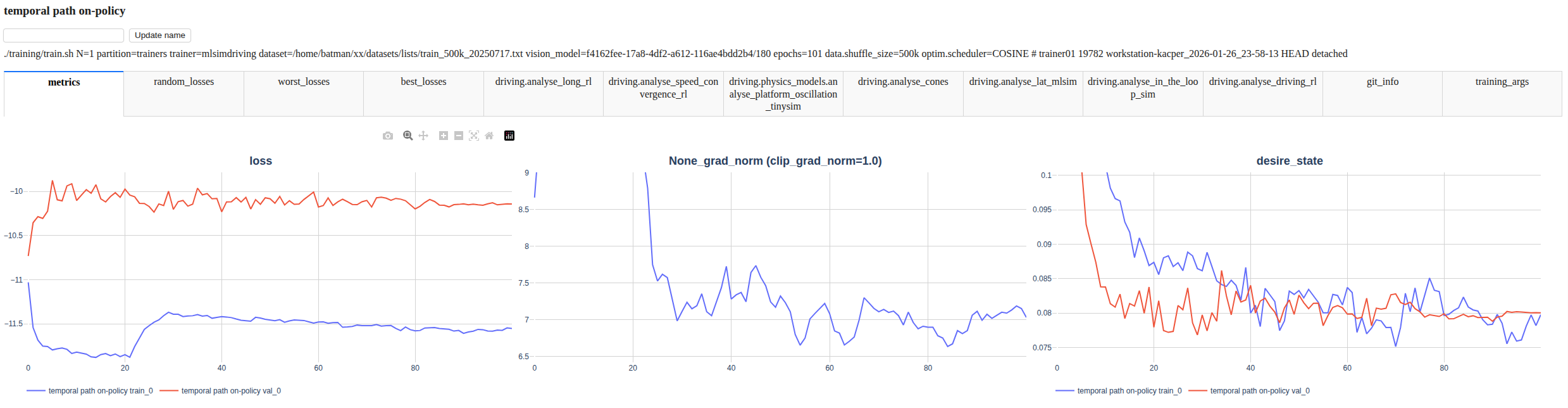 reporter; comma’s experiment tracking service